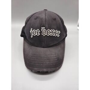 Joe Boxer Embroiedered Hat Cap Black Size S/M Nu-Fit KC‎ Caps Mesh Fitted
